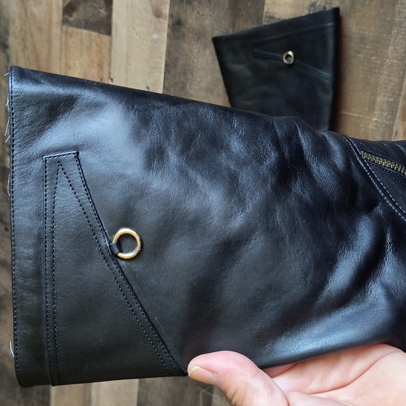 Charles David Black Leather Mid Calf Pointed Stilleo Heel Boots Sz 10 Women - Picture 6 of 17